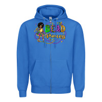 True Royal bead princess mardi gras Zipper Hoodie - LillyAllenDesigns
