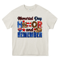Cream Memorial day honor and remember Heavy Core Tee - Neo Western