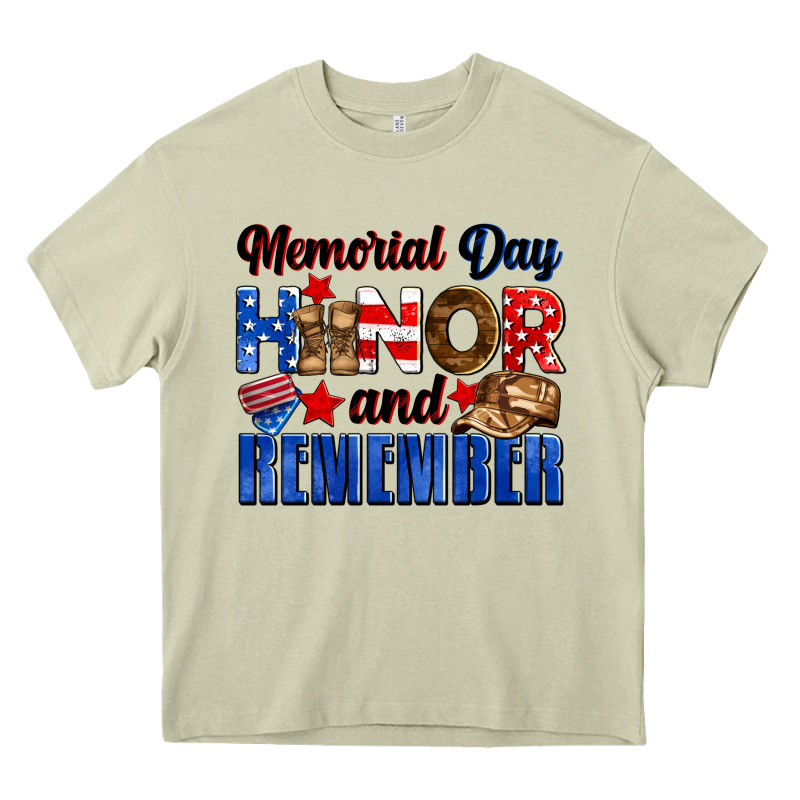 Memorial Day Honor And Remember Heavy Core Tee by Neo Western | Teevron