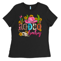 Black rodeo baby Ladies Tee - Zillion Design Studio