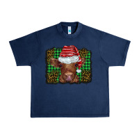Navy christmas leopard buffalo plaid baby highland cow Urban Heavy Tee - BarkalooDesign