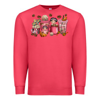 Cardinal Cafecito y Chisme Coffee Cups Premium Sweatshirt - texasbilliewilder