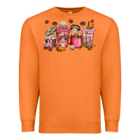 Carrot Cafecito y Chisme Coffee Cups Premium Sweatshirt - texasbilliewilder