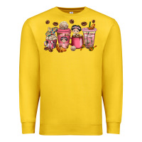Lemon Cafecito y Chisme Coffee Cups Premium Sweatshirt - texasbilliewilder