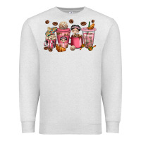 Oatmeal Heather Cafecito y Chisme Coffee Cups Premium Sweatshirt - texasbilliewilder