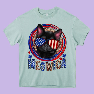 Meowica Heavy Core Tee Designed By Neo Western