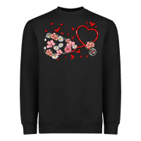 Black valentine's day stethoscope Heavyweight Sweatshirt - MaliasSmallBusiness