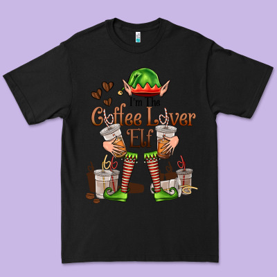 Im The Coffee Lover Elf Premium Tee Designed By Fadigitalartstudio