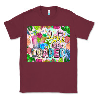 Burgundy Lets Get Loaded Mouse Pad Classic Tee - CowhideDigitalArt