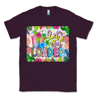 Plum Lets Get Loaded Mouse Pad Classic Tee - CowhideDigitalArt