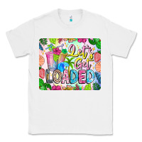 White Lets Get Loaded Mouse Pad Classic Tee - CowhideDigitalArt