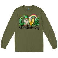 Army Green love st. patricks day gnome Long Sleeve Tee - MaliasSmallBusiness