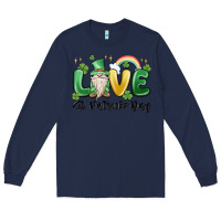 Navy love st. patricks day gnome Long Sleeve Tee - MaliasSmallBusiness