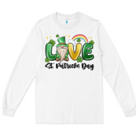 White love st. patricks day gnome Long Sleeve Tee - MaliasSmallBusiness