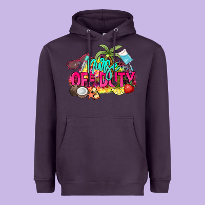 Nurse Off Duty Heavyweight Hoodie Designed By Nancycooperartshop