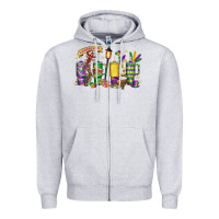 Heather Grey obsessive cup disorder mardi gras Zipper Hoodie - LillyAllenDesigns