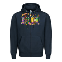 Navy obsessive cup disorder mardi gras Zipper Hoodie - LillyAllenDesigns