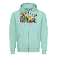 Obsessive Cup Disorder Mardi Gras Zipper Hoodie | Teevron