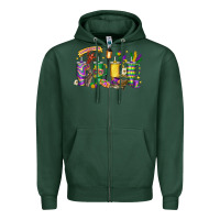Sports Green obsessive cup disorder mardi gras Zipper Hoodie - LillyAllenDesigns
