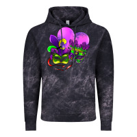 Cloud Black mardi gras heart and mask Vintage Hoodie - AdoDesignShop