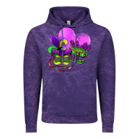 Cloud Purple mardi gras heart and mask Vintage Hoodie - AdoDesignShop