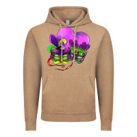 Mardi Gras Heart And Mask Vintage Hoodie | Teevron
