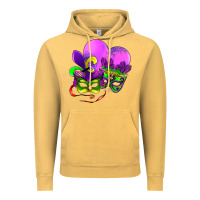Vintage Mustard mardi gras heart and mask Vintage Hoodie - AdoDesignShop
