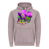 Vintage Zinc mardi gras heart and mask Vintage Hoodie - AdoDesignShop