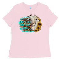 Bubblegum Pink just a girl who loves goats Ladies Tee - RanaPortraitStore