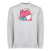 Heather Grey nurse hearts Heavyweight Sweatshirt - MaliasSmallBusiness