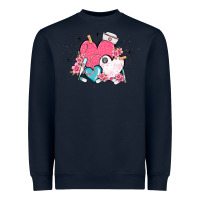 Navy nurse hearts Heavyweight Sweatshirt - MaliasSmallBusiness