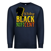 Navy feeling blacknificent Premium Sweatshirt - NancyCooperArtShop