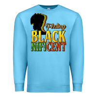 Ocean Blue feeling blacknificent Premium Sweatshirt - NancyCooperArtShop