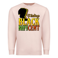 Pale Pink feeling blacknificent Premium Sweatshirt - NancyCooperArtShop