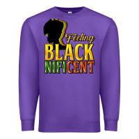 Purple feeling blacknificent Premium Sweatshirt - NancyCooperArtShop