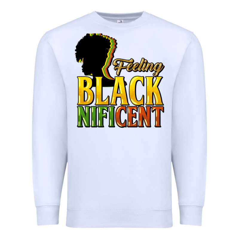 Feeling Blacknificent Premium Sweatshirt by NancyCooperArtShop | Teevron