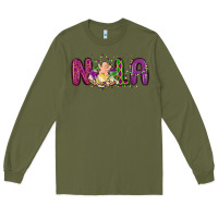 Army Green nola cake mardi gras Long Sleeve Tee - MaliasSmallBusiness