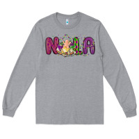 Heather Grey nola cake mardi gras Long Sleeve Tee - MaliasSmallBusiness
