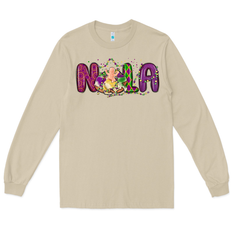Nola Cake Mardi Gras Long Sleeve Tee by MaliasSmallBusiness | Teevron