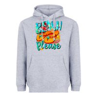 Heather Grey Beach please Heavyweight Hoodie - NancyCooperArtShop