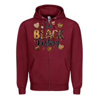 Burgundy i'm black history Zipper Hoodie - LillyAllenDesigns