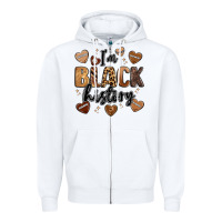 White i'm black history Zipper Hoodie - LillyAllenDesigns