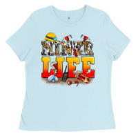 Baby Blue miner life Ladies Tee - Zillion Design Studio