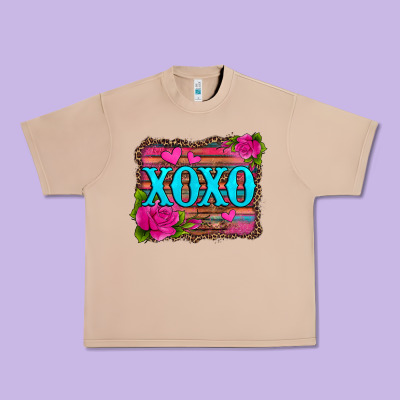 Xoxo Valentine's Day Pink Roses And Hearts Urban Heavy Tee Designed By Jasminsmagicworld