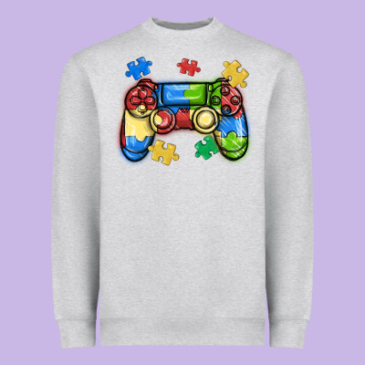 Autism Awareness Video Game Controller Heavyweight Sweatshirt Designed By Maliassmallbusiness
