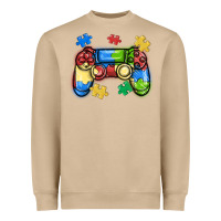 Mushroom autism awareness video game controller Heavyweight Sweatshirt - MaliasSmallBusiness
