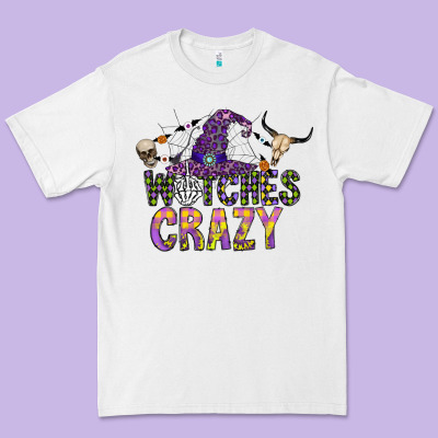 Witches Be Crazy Premium Tee Designed By Cowhidedigitalart