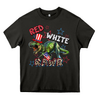 Asphalt Red white rawr 4th of July Heavy Core Tee - CowGirlArtShop