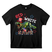 Black Red white rawr 4th of July Heavy Core Tee - CowGirlArtShop