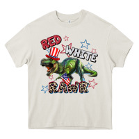 Cream Red white rawr 4th of July Heavy Core Tee - CowGirlArtShop